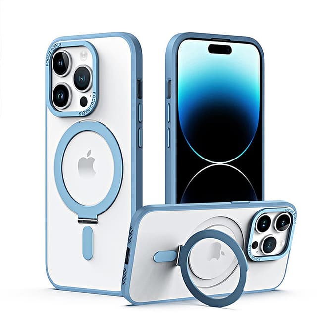iPhone 14 Pro Max - Magsafe Stand Etui babyblau