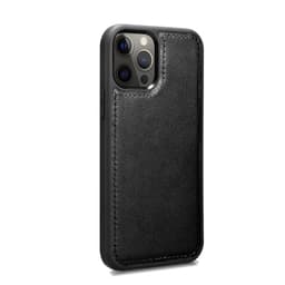 iPhone 12 Pro Max - iCarer WMI1214 Etui portefeuille en cuir véritable 2 en 1 avec bloqueur RFID, noir – Bild 3