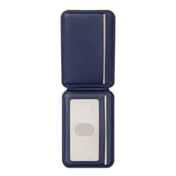 iPhone 12/13/14/15/16 Series . Dux Ducis Magnetic Leather Wallet Stand with MagSafe, blau – Bild 5