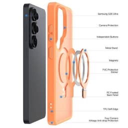 Samsung Galaxy S26 Ultra - Dux Ducis Yind Series with Magsafe and stand function in orange – Bild 10
