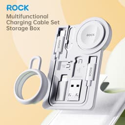 ROCK - L14 Multifunktionales Ladekabelset mit Aufbewahrungsbox, Weiss, Reise-Set – Bild 9