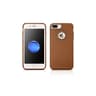 iPhone 7/8 plus iCarer Woven Pattern Real Leather Phone back case-Ring brown