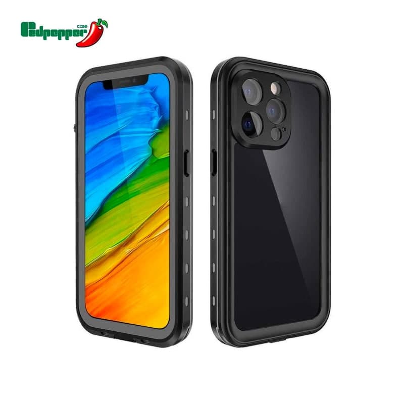 iPhone 13 Pro Max - Redpepper IP68 Dot+ Series Wasserdichtes Outdoor Case, schwarz