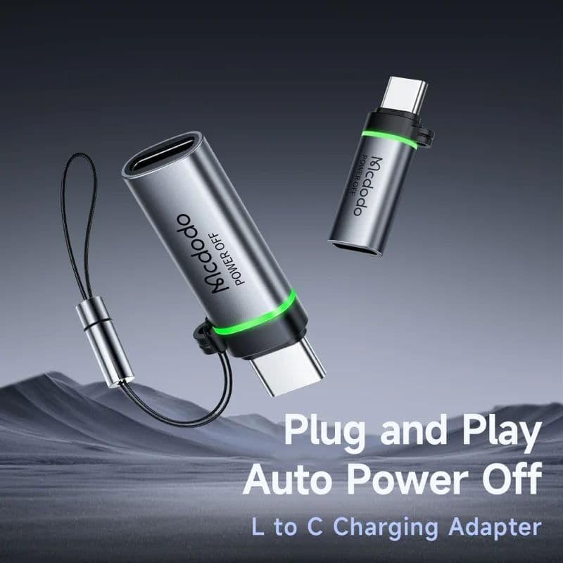 McDodo - USB-C to Lightning Adapter, 60W, Auto Power Off , Schwarz – 2