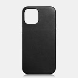 iPhone 12 mini - iCarer - Étui arrière en cuir avec logo, noir (WMI1215-BK) – Bild 1