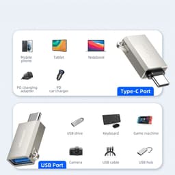 Joyroom - USB-C auf USB-A Adapter - Grau – Bild 6