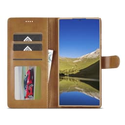 Samsung Galaxy S26 Ultra - LC.IMEEKE Etui portefeuille avec 3 emplacements pour cartes & fermeture magnétique, marron clair – Bild 2