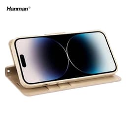 Apple iPhone 6 / iPhone 6S - Hanman Mill Flip Case mit 3 Kartenfächern, gold – Bild 3