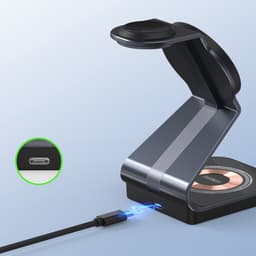 DUZZONA - W21 Qi2 Chargeur magnétique sans fil 3 en 1, noir – Bild 5