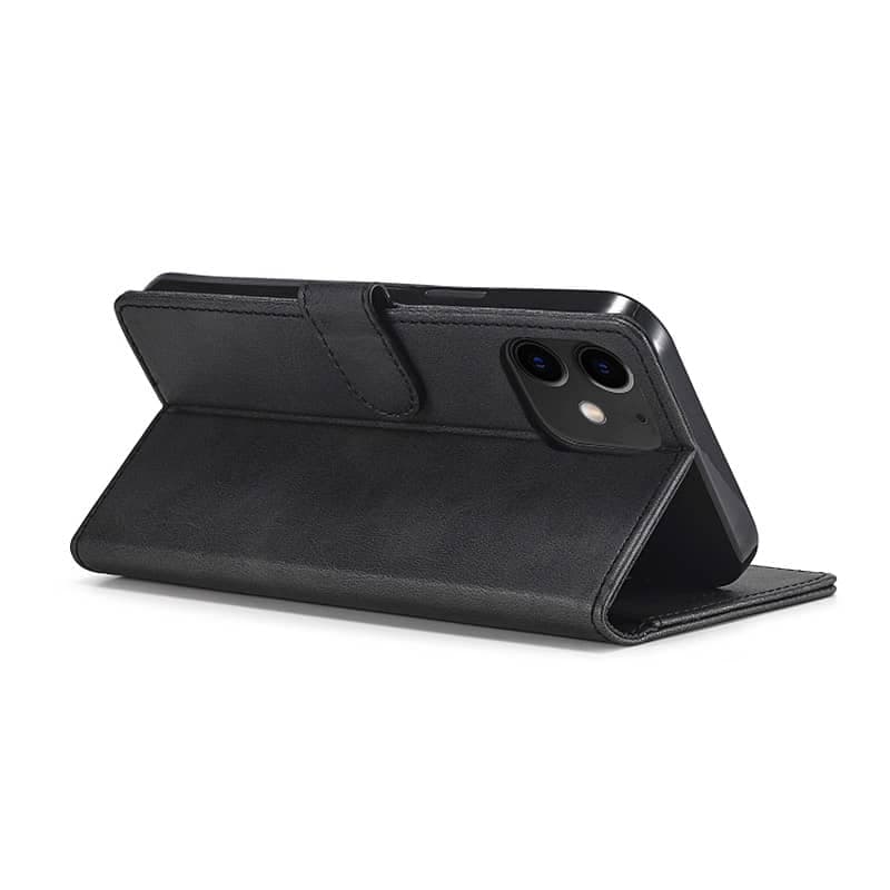iPhone 13 Mini - Etui portefeuille LC.IMEEKE avec 2 emplacements pour cartes & fermeture magnétique, noir – 4