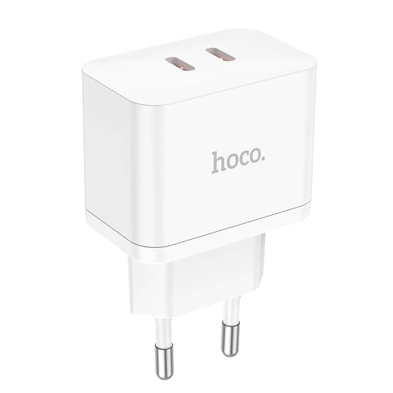 Hoco PD35W Dual Port USB-C Quick Charger, N29, weiss – 3
