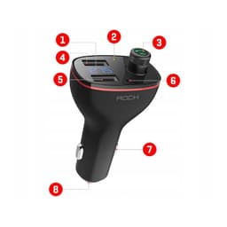 Rock - B300 - 2-port USB car charger with FM transmitter, black – Bild 9
