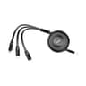 Rock - Rock G16 3-in-1 Flexible Retractable Data Cable, Multicâble, Noir