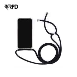 Samsung S20 FE 4G / S20 FE 5G - Chaîne pour téléphone portable / Necklace - Transparent avec ruban noir pratique – Bild 1