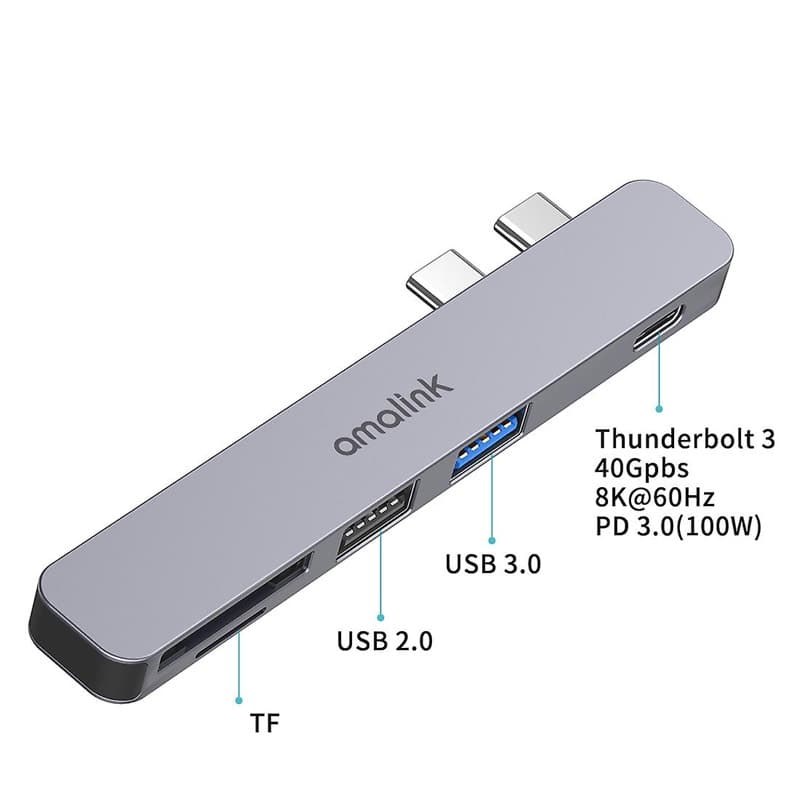 Lettore di schede Amalink AL-9177D Dual Usb-C to SD/TF – 3