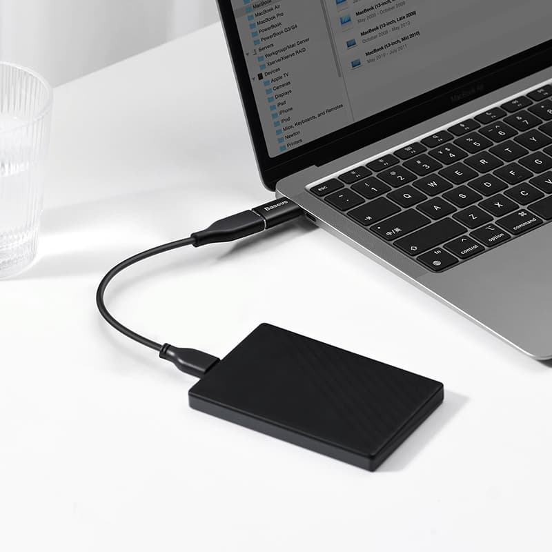 Baseus - Ingenuity Serie - Mini OTG Adapter Typ-C auf USB-A 3.1, Schwarz (ZJJQ000001) – 4