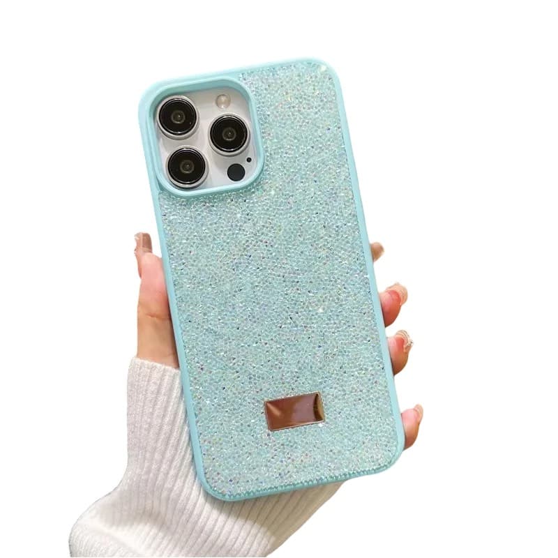 Samsung Galaxy S23 - Custodia in plastica glitterata Diamonds in turchese
