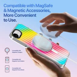 Apple iPhone 16e/17e.- DUX Zest Series Flip Case, Gradient Rainbow – Bild 3