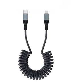 ROCK PD 20W USB-C vers Lightning Câble à ressort - Chargement rapide & données, nylon, noir – Bild 6