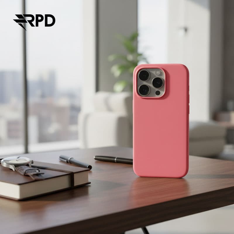 iPhone 15 - Silicone Case pink, Liquid (Magsafe-Version) – 3
