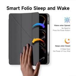 iPad Air 13 (2024) / iPad Pro 12.9 (2020/ 21/22) - Dux Ducis Magi Series, étui à rabat relevable, gris – Bild 8