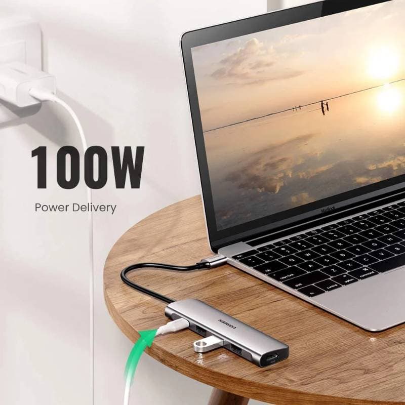 Ugreen - USB-C Hub 5-in-1 (4x USB-A + HDMI) (CM136 / 70495), gray/black – 3