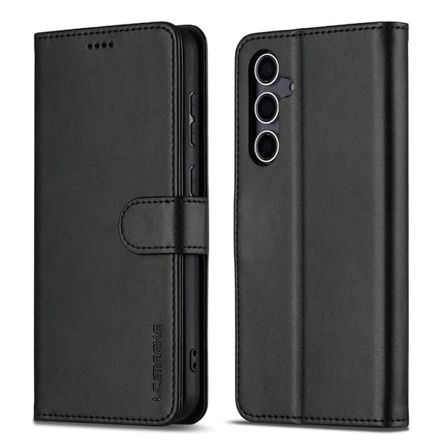 Samsung Galaxy A57 - Etui portefeuille LC.IMEEKE avec 3 emplacements pour cartes & fermeture magnétique, noir