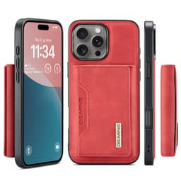 iPhone 11 Pro - DG.MING Etui, Leder-Optik, Kartenfach & Magnetverschluss, Rot – Bild 9