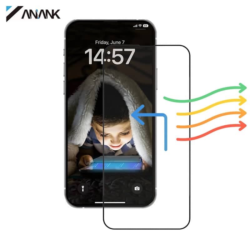 ANANK 2.5D Transparentes Anti-Blue-Light Edition - Anti-Blaulicht Panzerglas für iPhone Air – 2