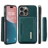 iPhone 11 - DG.MING Etui, Leder-Optik, Kartenfach & Magnetverschluss, Grün
