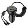 Baseus - Chargeur de voiture circulaire 60W C-C / C-L noir