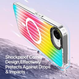 Apple iPhone 16e/17e.- DUX Zest Series Flip Case, Gradient Rainbow – Bild 4