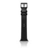 Apple Watch - Cinturino in pelle (44-49 mm) - Nero con fibbia nera