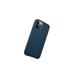 iPhone 12 Pro Max - iCarer coque arrière en cuir véritable bleu (RIX1208) – Bild 2