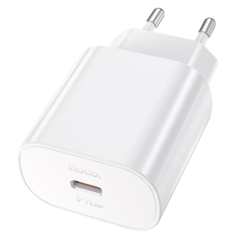 Hoco PD25W Charger (N22) - Hoco Ladestecker, Schnellladegerät aus Kunststoff, weiss – 4