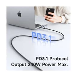 McDodo - USB-C to USB-C (240W) & MagSafe 3 (140W) Schwarz – Bild 5