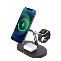 chargeur magnétique rapide sans fil 5 en 1 15W noir – Bild 1