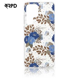 S23 Ultra - Étui à fleurs avec détails dorés et fleurs bleues. – Bild 1