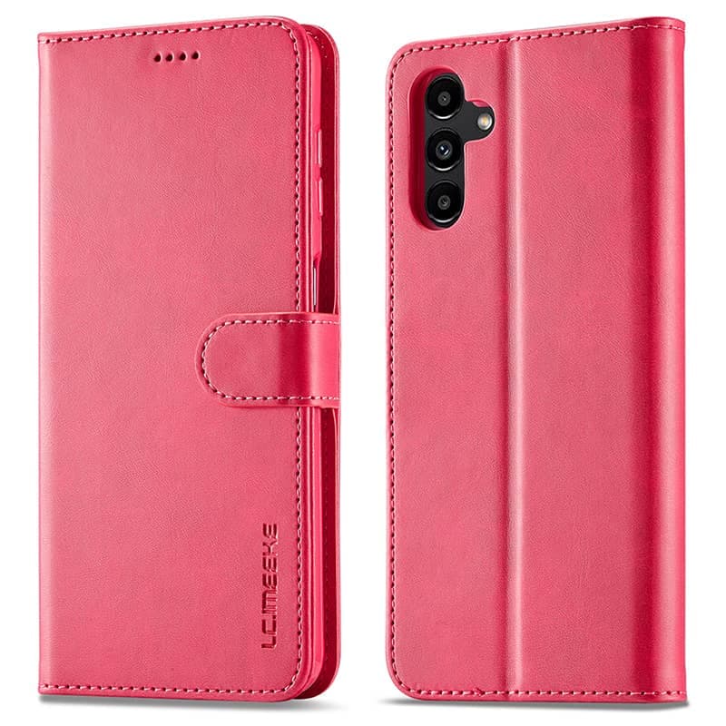 Samsung A50 (2019) - Etui portefeuille LC.IMEEKE avec 3 emplacements pour cartes & fermeture magnétique, rose