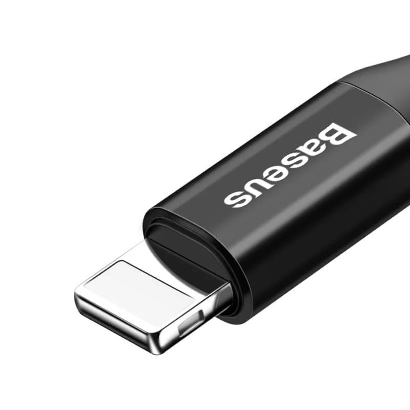 Baseus - Fish Eye Spring câble de données USB pour iP, 2A 1m, noir (CALSR-01) – 3