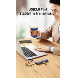 Ugreen - USB-C to USB3.0 Ethernet Adapter 1000 Mbps (CM475 / 20932), gray/black – Bild 3