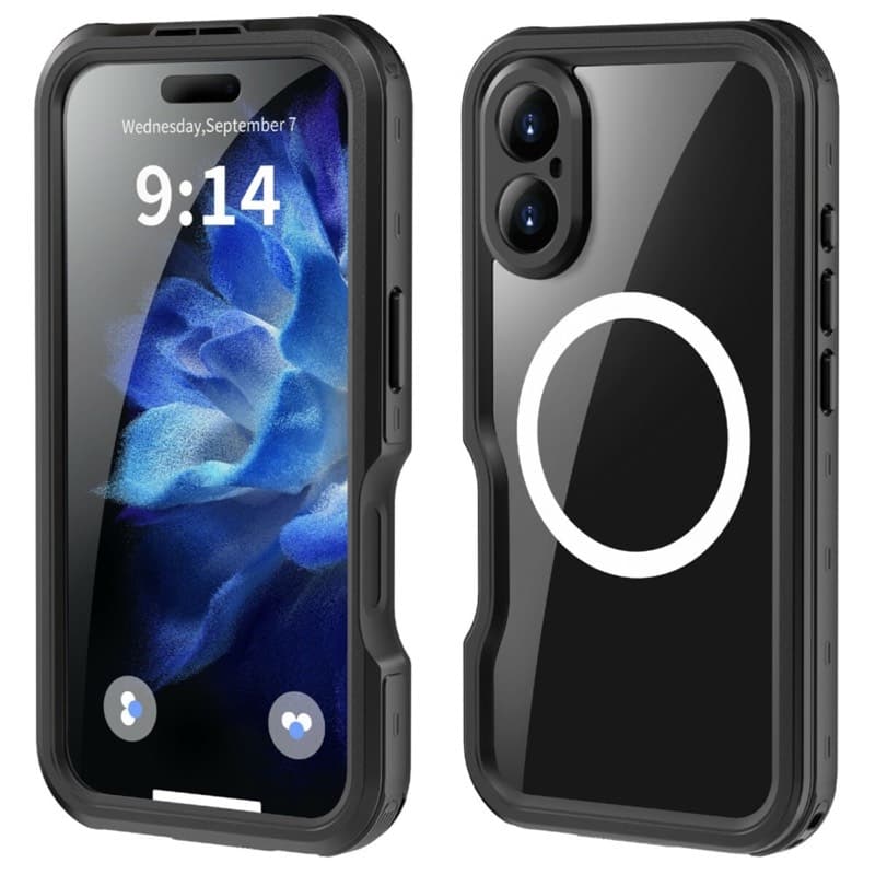 Apple iPhone 16 - Redpepper IP68 Dot Series Wasserdichtes Outdoor Case mit MagSafe-Funktion, schwarz – 2