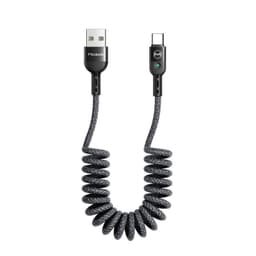 McDodo - Cavo a spirale da USB-A a USB-C da 1,8 m, nero – Bild 1