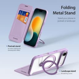 iPhone Air - DUX Ducis Skin X Pro Series Flip Case, custodie (fronte e retro), viola con MagStand – Bild 3
