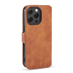 iPhone 13 Pro Max - DG.MING Etui à rabat vintage, 3 emplacements pour cartes, fermeture magnétique, brun chameau – Bild 5