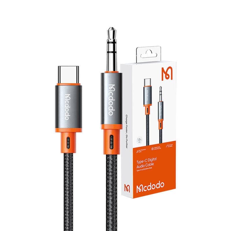 Mcdodo USB-C auf 3,5mm AUX Digital Audio Kabel, Schwarz – 4