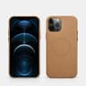 iCarer iPhone 12 Pro Max genuine leather light brown back RIX1208