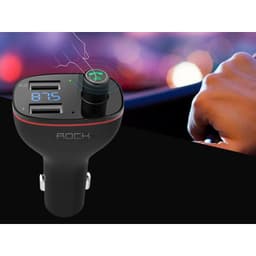 Rock - B300 - 2-port USB car charger with FM transmitter, black – Bild 6