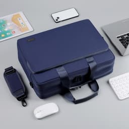 Okade - MacBook / Laptop Bag, 15.6-16 inch - Padded Notebook Sleeve + Shoulder Strap, Dark Blue – Bild 3