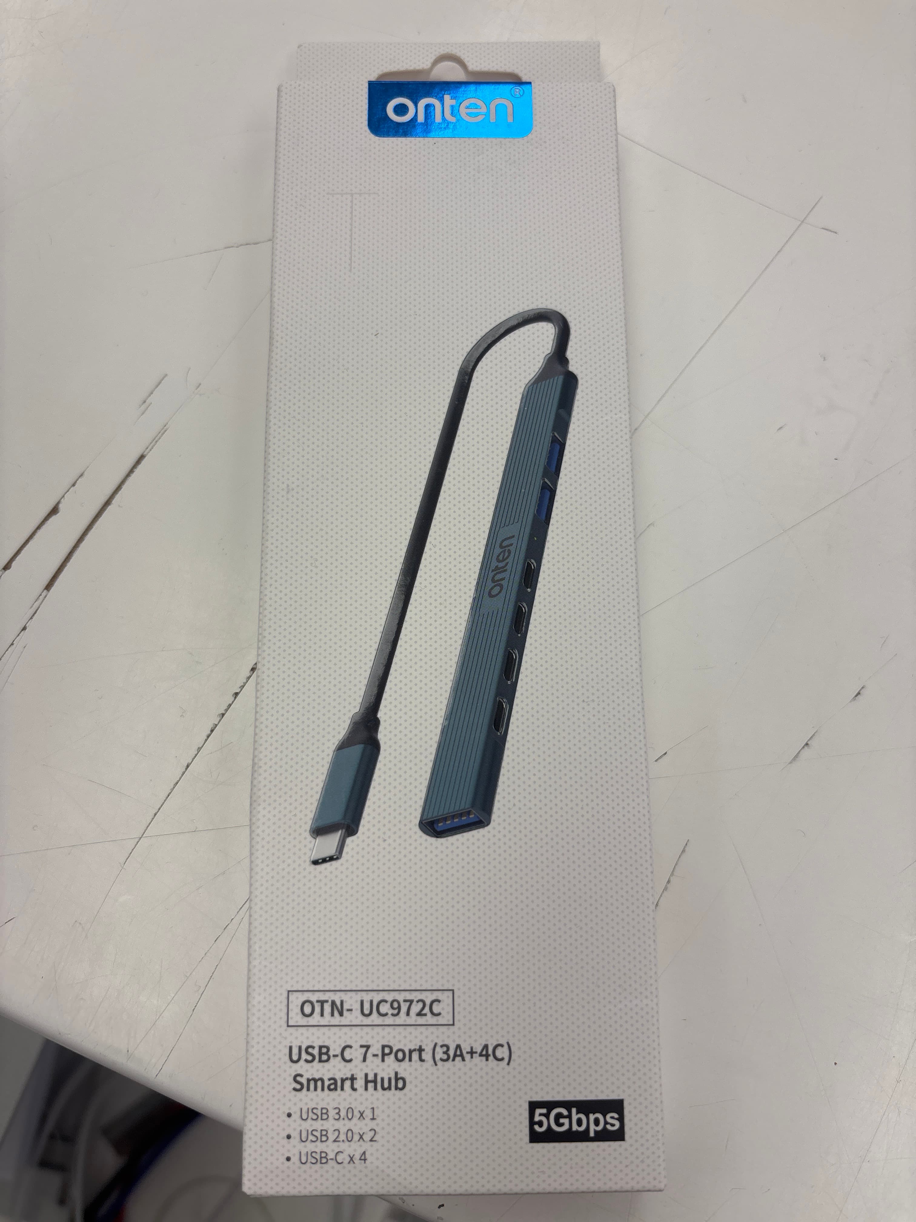 OTN-UC972C - Onten USB-C 7-Ports (3A+4C) Smart Hub 5Gbps
